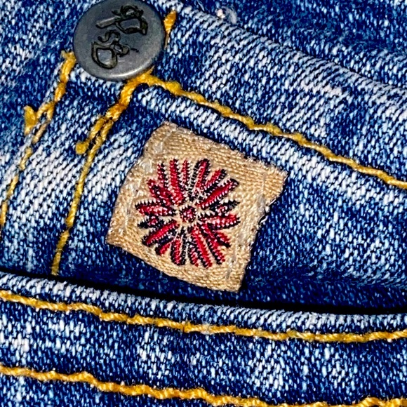 Paris Blues Embroidery Girls Denim Blue Jeans Ramie/Cotton Blend Size 12 - Picture 4 of 14